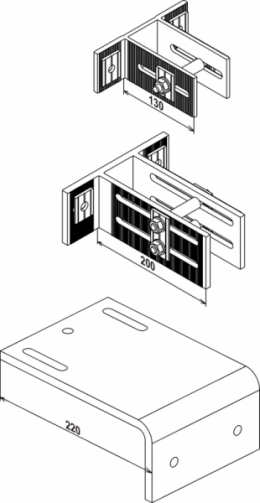 Разработаны и поступили в продажу три новых вида кронштейнов:
- типовой - вылет 130мм, артикул 110А02;
- повышенной несущей способности - вылет 200мм, артикул 110А03 (для высотного строительства);